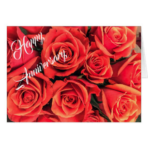 Carte de voeux heureuse personnalisée de roses