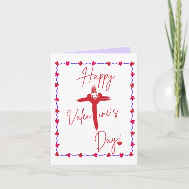 Carte de voeux Heureuse Sainte-Valentin (Devant)