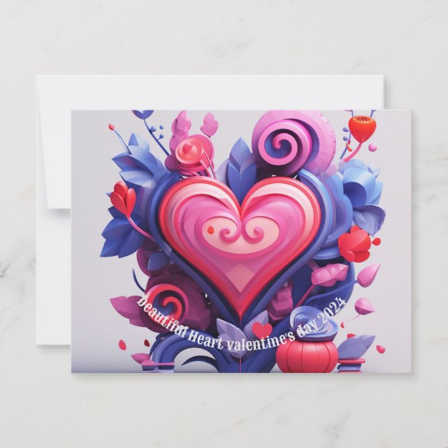 Carte de voeux heureuse Sainte-Valentin (Devant)