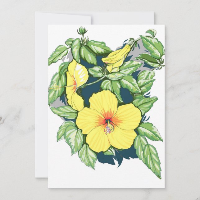 Carte de voeux Hibiscus (Devant)