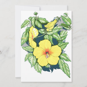 Carte de voeux Hibiscus