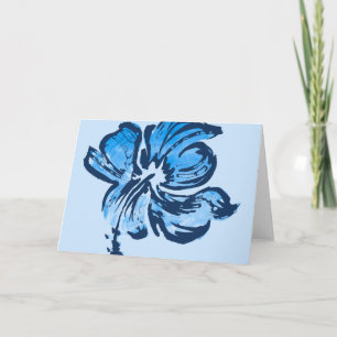 Carte de voeux Hibiscus Aquarelle