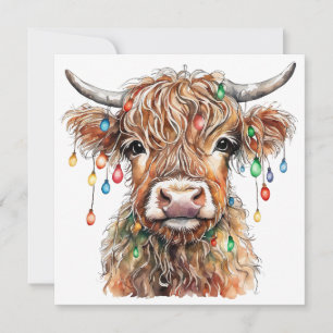 Carte de voeux Highland Cow