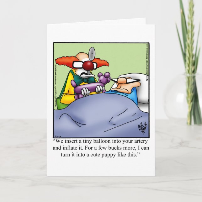 Carte de voeux Hilarious Get Well Humour (Devant)