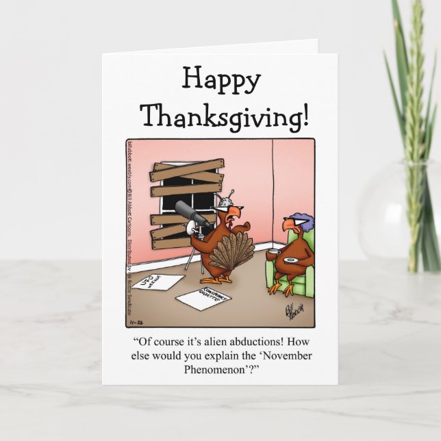 Carte de voeux Hilarious Thanksgiving Humour (Devant)