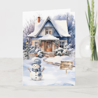 Carte de voeux hiver personnalisable - Plaisir nei