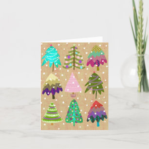 Carte de voeux Hiver Tree BLANK