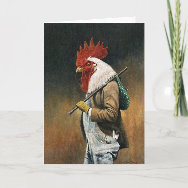 Carte de voeux Hobo Rooster (Devant)