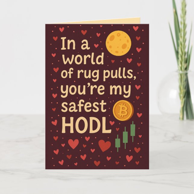 Carte de voeux HODL Romantic Crypto (Devant)
