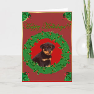 Carte de voeux Holiday Rottweiler