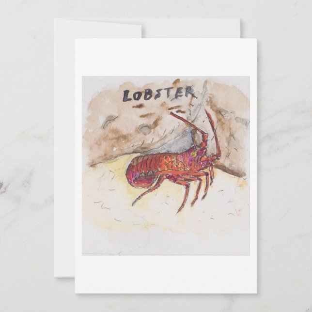 Carte de vœux homard (Devant)