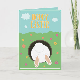 Carte de voeux "Hoppy Easter" personnalisable