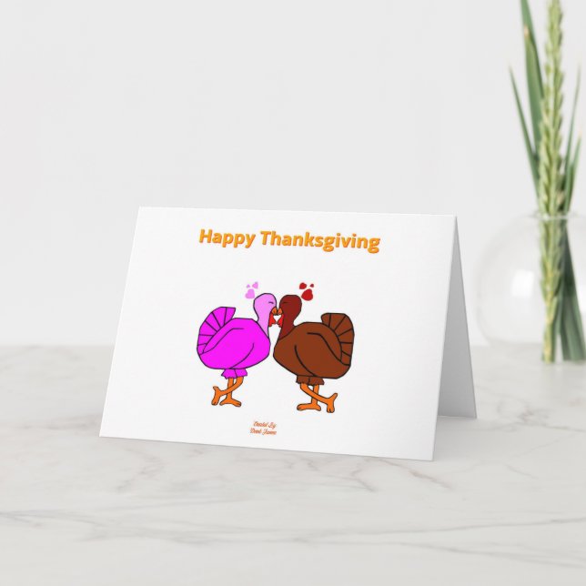 Carte de voeux horizontale de la Passion de Thanks (Devant)