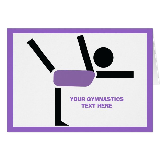 Carte de voeux horizontale de l'artiste de gymnast (Devant horizontal)