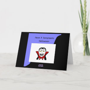 Carte de voeux horizontale d'Halloween Vamptastic