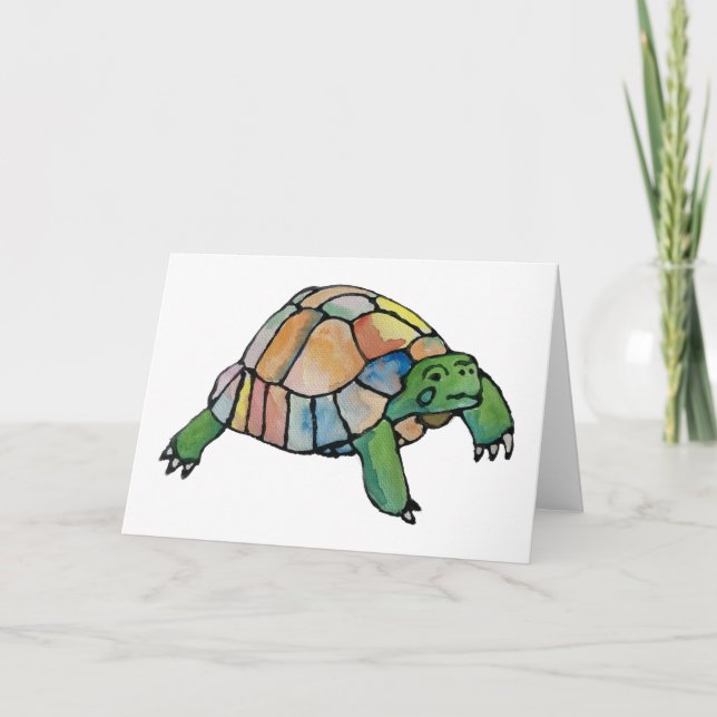 Carte de voeux horizontale Tortoise (Devant)