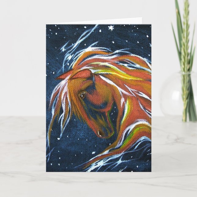 Carte de voeux Horse Star Constellation (Devant)
