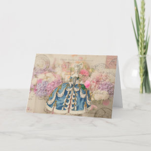 Carte de vœux Hortensia Rose Redoute