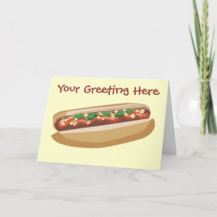Carte de voeux Hot Dog
