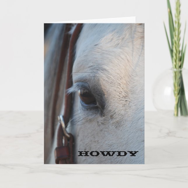 Carte de voeux Howdy Horse (Devant)