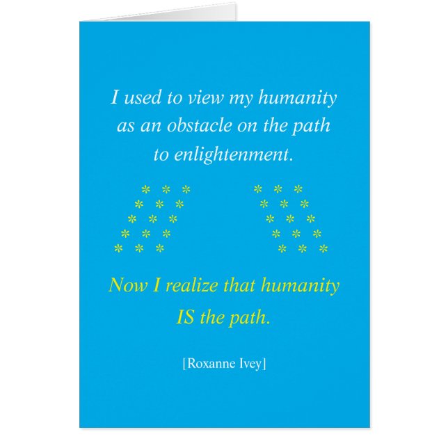 Carte de vœux Humanité est le chemin (Devant)