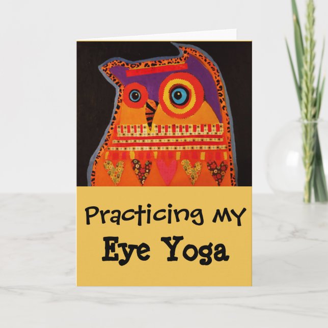 Carte de voeux humoristique avec hibou Cool (Devant)