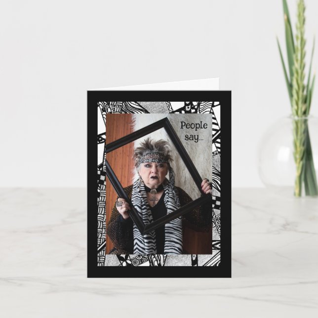 Carte de voeux humoristique clé du bonheur (Devant)