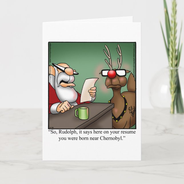 Carte de vœux humoristique de Noël  (Devant)