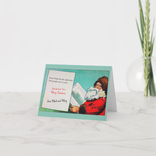 Carte de voeux humoristique de Noël vintage (Devant)