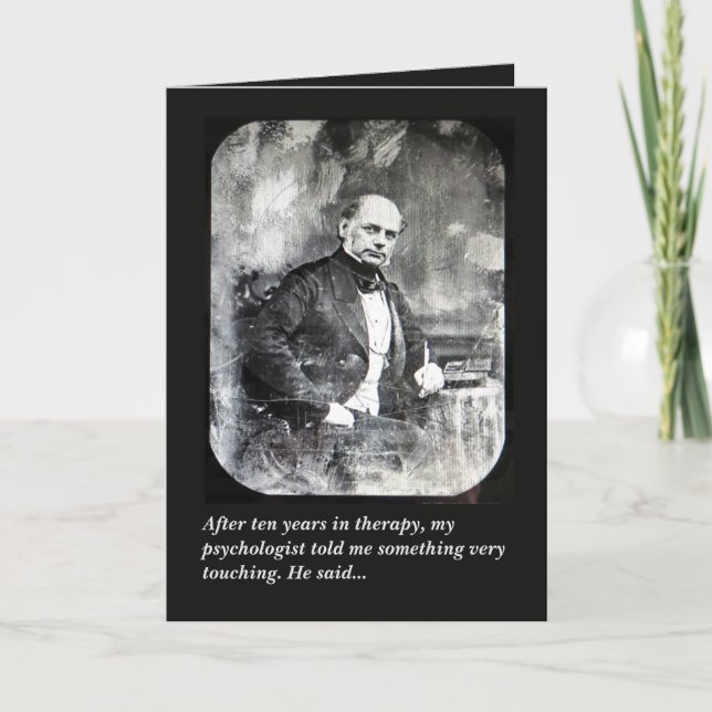 Carte de vœux humoristique de psychologue psycholo (Devant)