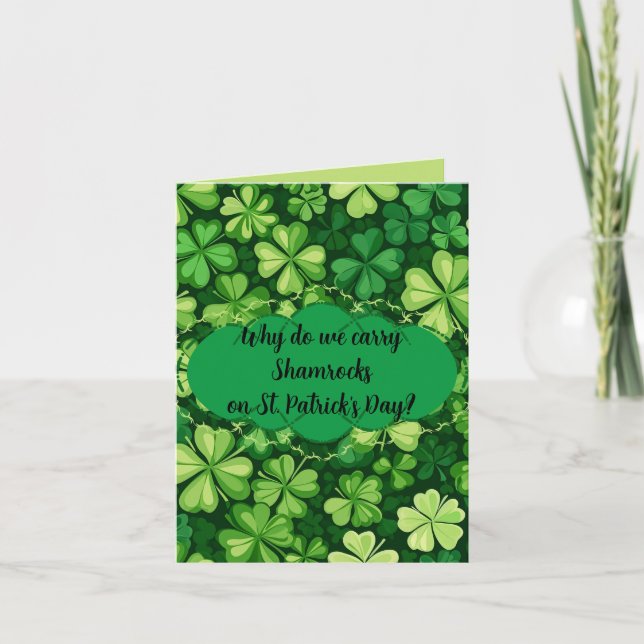 Carte de vœux humoristique de "Saint-Patrick" (Devant)