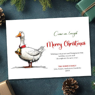 Carte de vœux humoristique et fantaisiste de Noël 