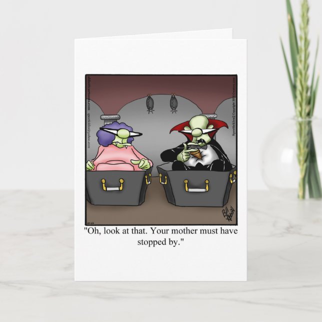 Carte de vœux humoristique Halloween drôle  (Devant)