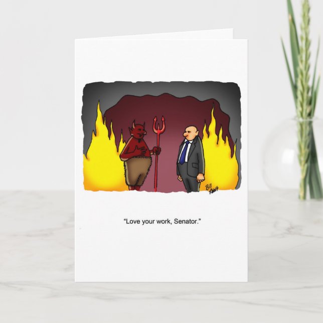 Carte de voeux humoristique "Juste Pour Rire" (Devant)