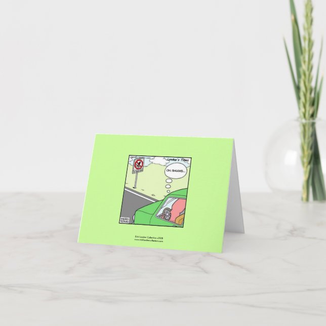 Carte de vœux humoristique "Pas de zone de calamar (Devant)