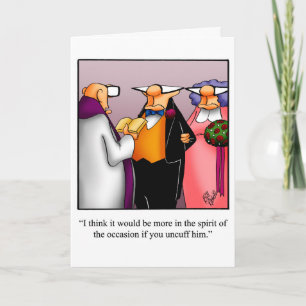 Carte de vœux humoristique pour un mariage drôle
