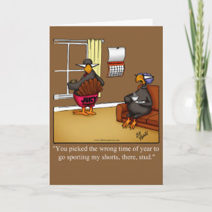 Carte de voeux Humour de Thanksgiving