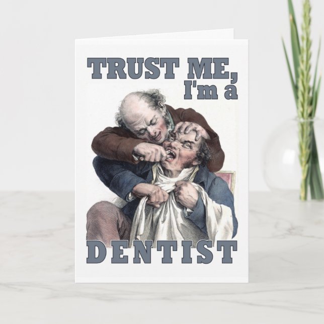 Carte de voeux humour DENTIST (Devant)