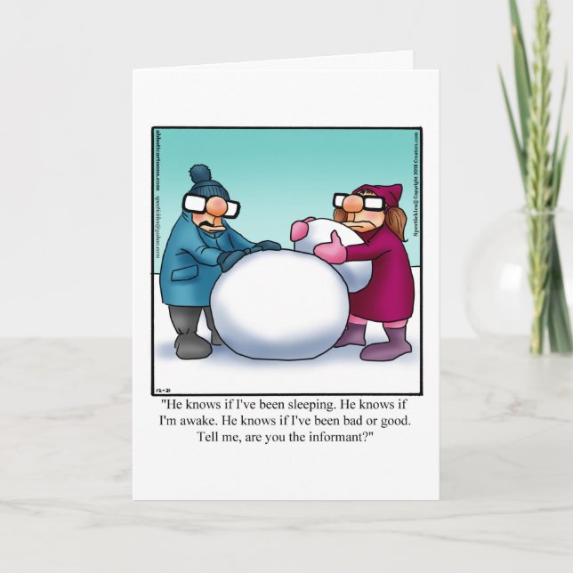 Carte de voeux Humour Noël (Devant)