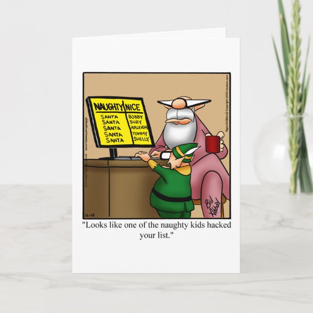 Carte de voeux Humour Noël (Devant)