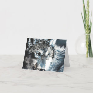 Carte de voeux hypnotique Wolf par Michaeline McDo