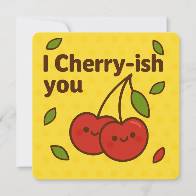 Carte de voeux I Cherry-ish You (Devant)