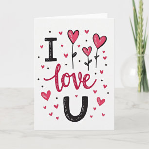 Carte de vœux « I Love U »