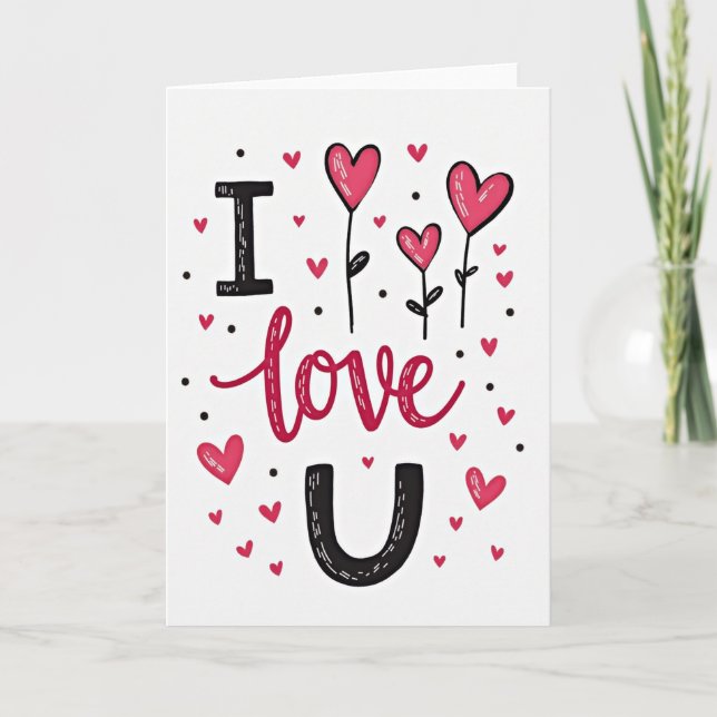 Carte de vœux « I Love U » (Devant)