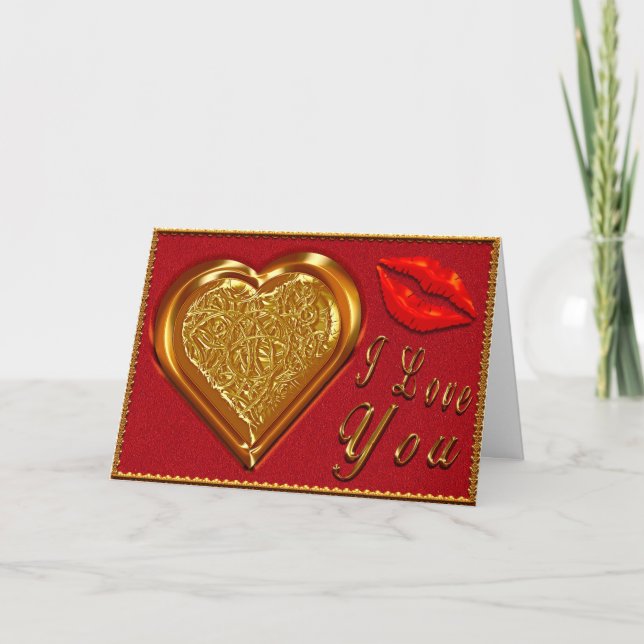Carte de voeux I Love You (Devant)