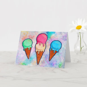 Carte de voeux Ice Cream Cones
