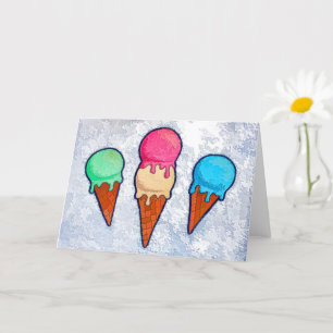 Carte de voeux Ice Cream Cones