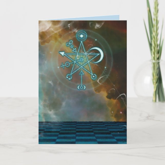 Carte de voeux imaginaire magique (Devant)