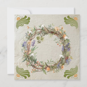 Carte de voeux Imbolc Wreath Pagan
