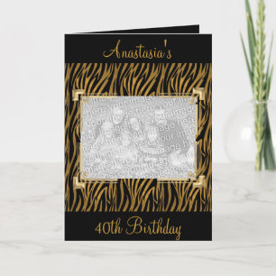 Carte de vœux Impression d'animal noir Evénement